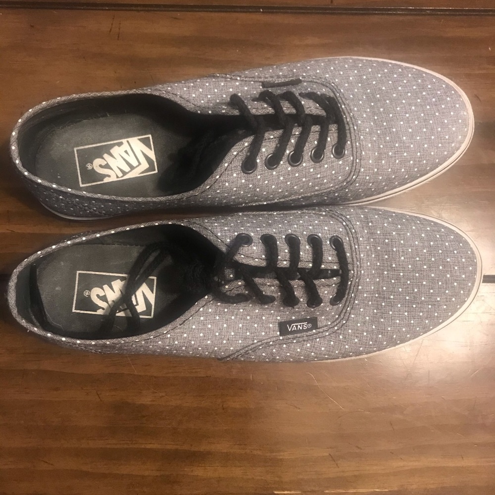 Vans Authentic Lo Pro Grey Polka Dot Sneakers